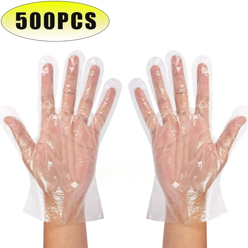 Meal Prep Chef - Clear Disposable Gloves Transparent Plastic Gloves