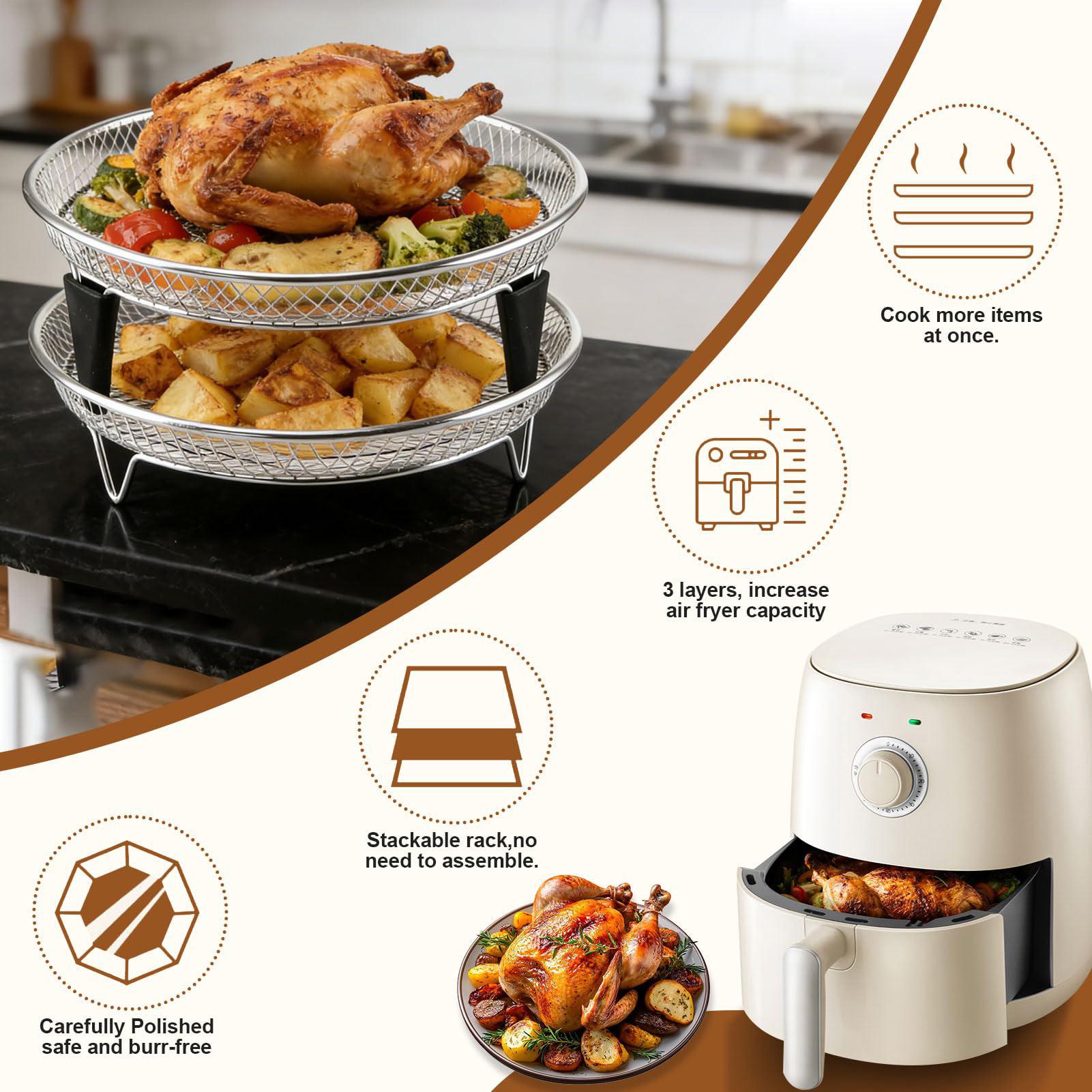 Air Fryer Basket Stainless Ste - đánh giá và giá Meal Prep Chef