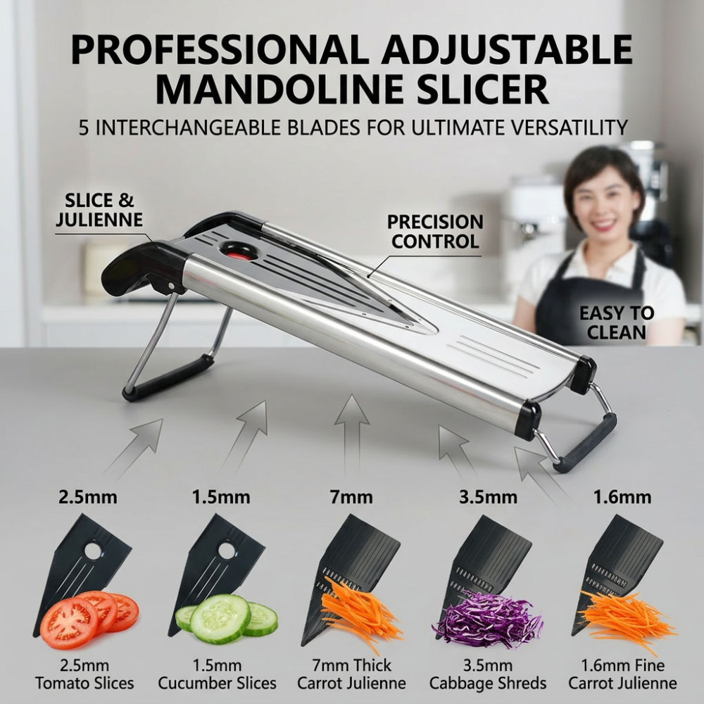 Stainless Steel Mandoline Slic - đánh giá và giá Mandoline Slicer Guard