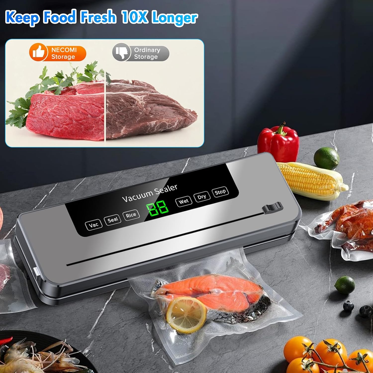 Vacuum Sealing Machine with 10 - đánh giá và giá Meal Prep Vacuum Seal