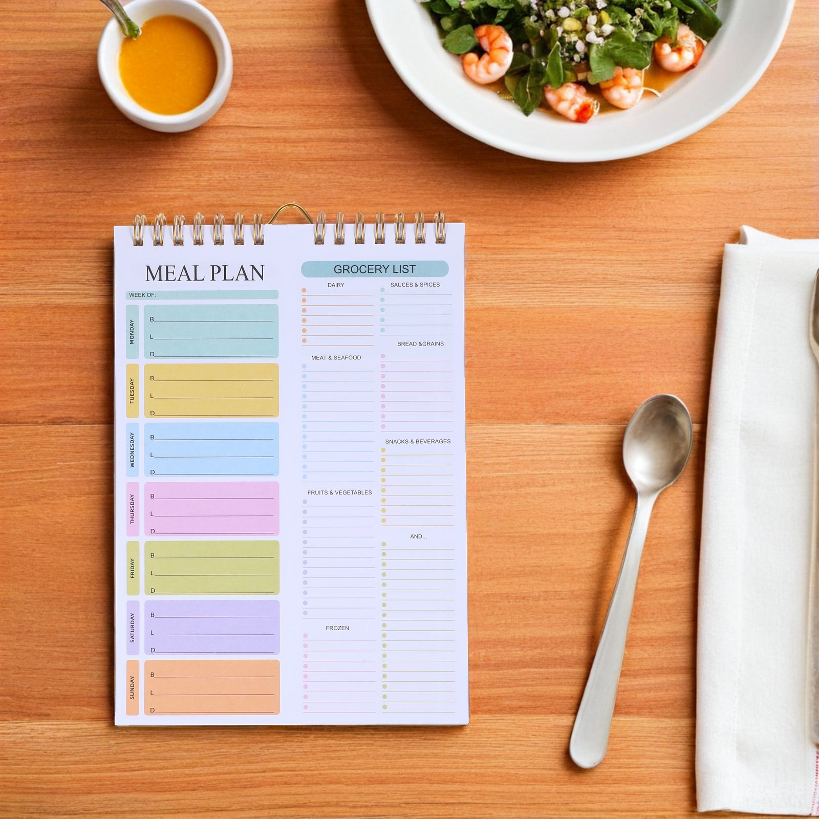52Sheets Meal Planner Notebook - đánh giá và giá Meal Prep Grocery List